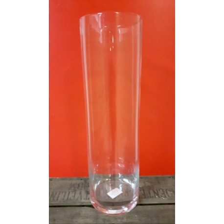 Vaas glas 50 cm hoog 15 cm doorsnee