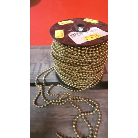 Ketting bolletjes bronskleurig.