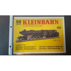 Kleinbahn folders - flyers - informatie - Catalogus 58 Jahre