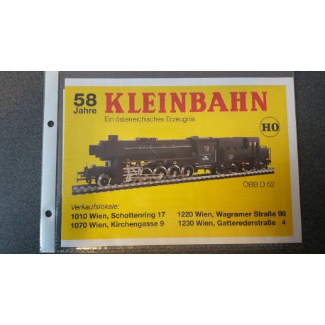 Kleinbahn folders - flyers - informatie - Catalogus 58 Jahre