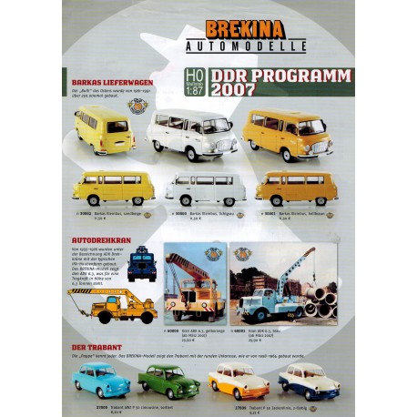 Brekina Brochure - folder DDR Program 2007