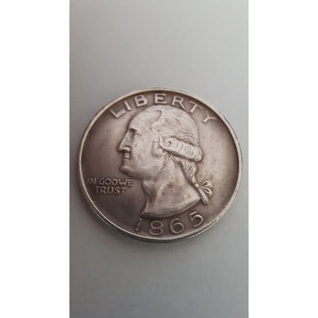 Dollar munt Liberty 1865 Reproductie