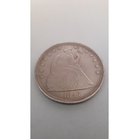 Dollar munt In God we Trust dollar 1847 Reproductie