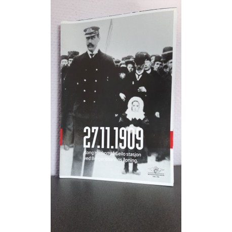 27.11.1909 Kong Haakon på Geilo stasjon ved bergensbanens Åpning