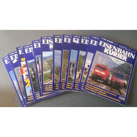 Eisenbahn Kurier - Ek-Verlag Complete jaartal 2001 12 nummers