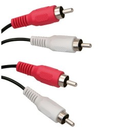 Icicdu Kabel audio 2xrca m/m 2meter rood/wit