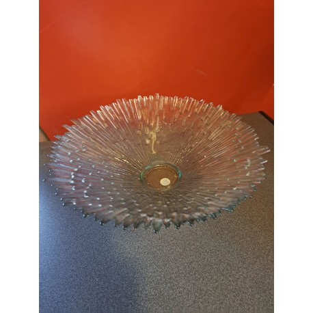 Glazen schaal 11 cm hoog 39 cm doorsnee